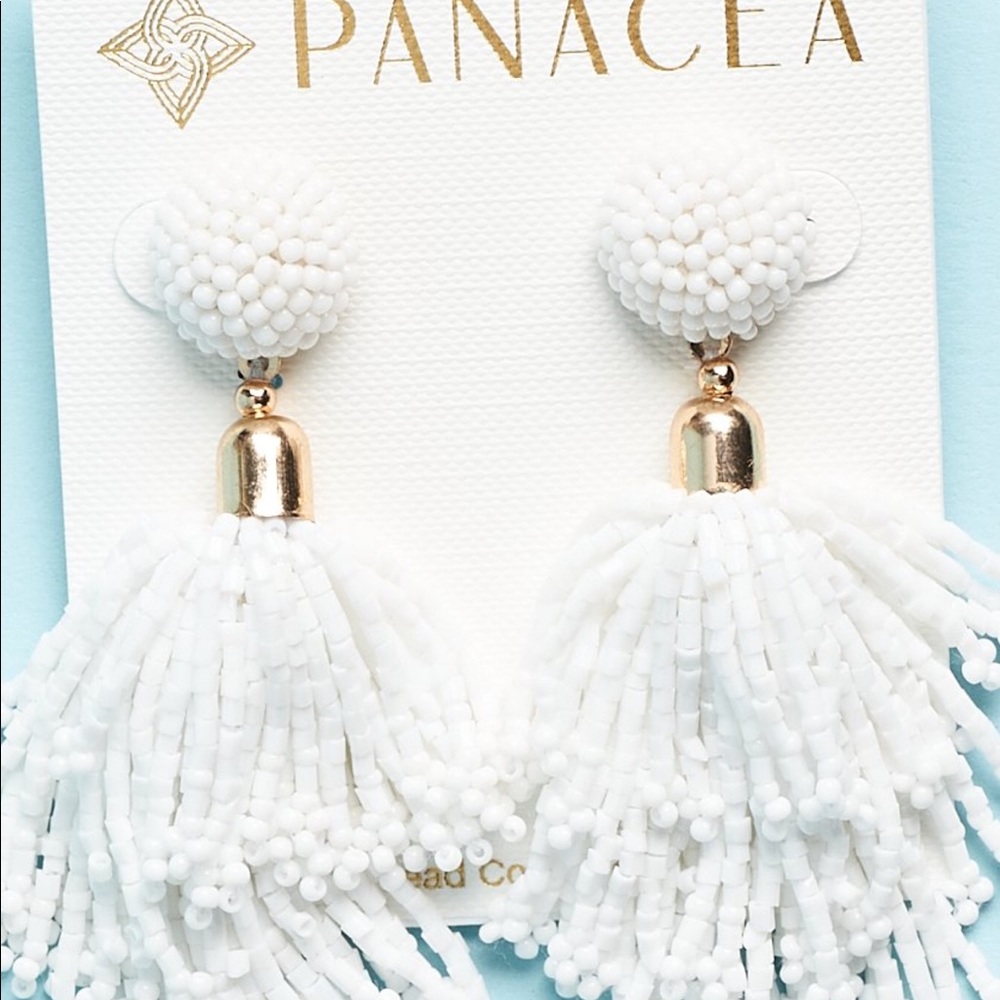 Beaded tassel earrings